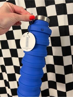 Mayim Blue Collapsible Carabiner Bottle